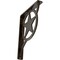 Ekena Millwork Austin Wrought Iron Bracket, (Single center brace), Antiqued Brass 1 1/2"W x 7 1/2"D x 10"H BKTM01X07X10SAUABS - alternate 1